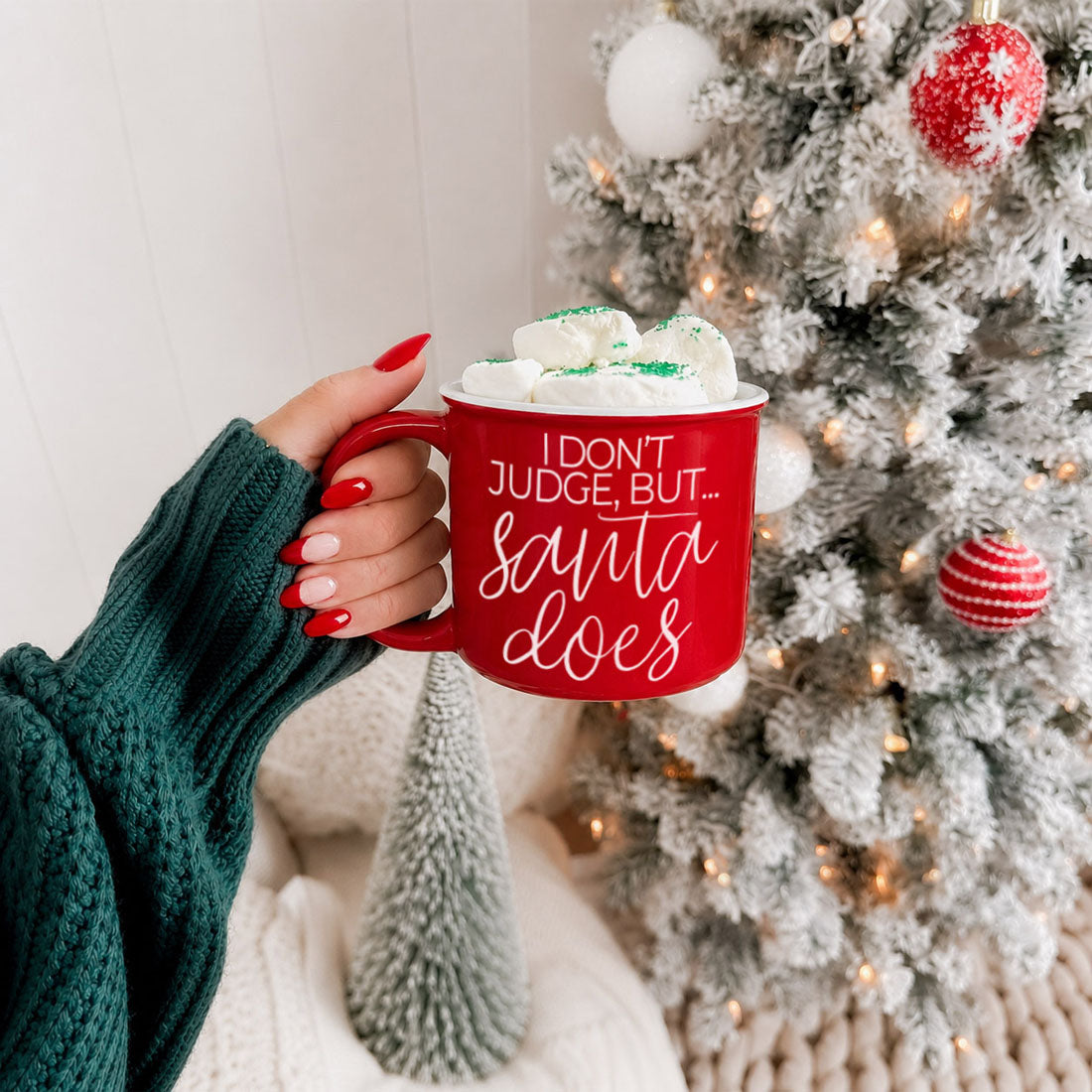 festive ceramic mug with funny Christmas quote
holiday mug perfect for cocoa and Christmas movies
funny Christmas mug for moms who need coffee