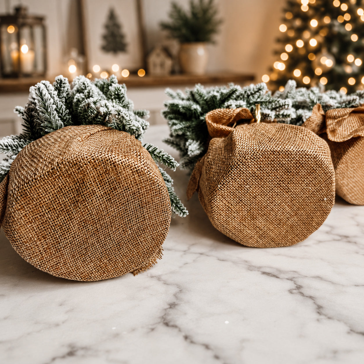 Snow Christmas Trees 4pk