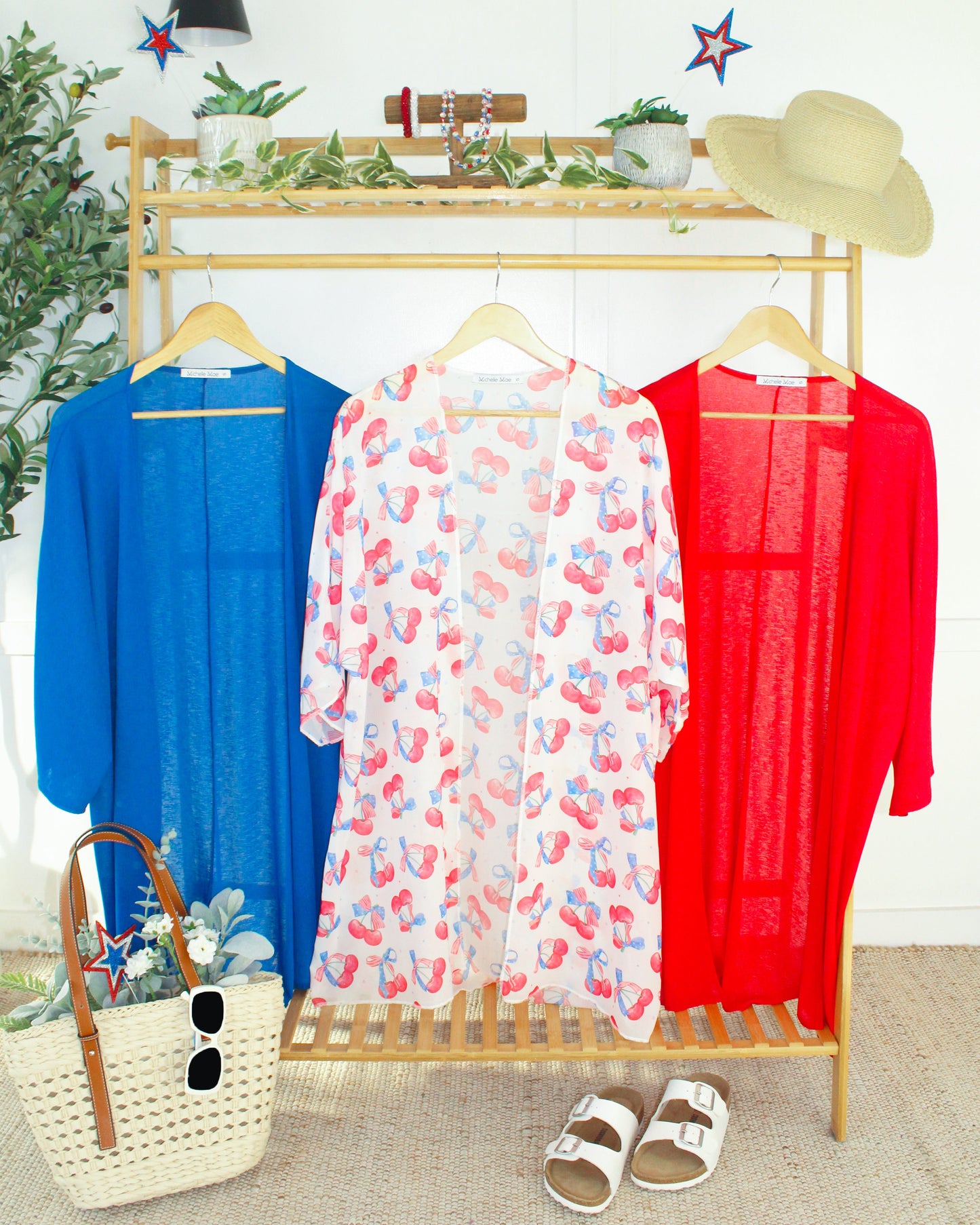 IN STOCK Patriotic Cherries Kimono