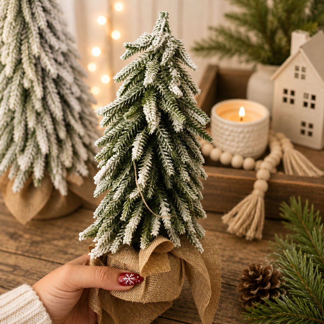 Snow Christmas Trees 4pk