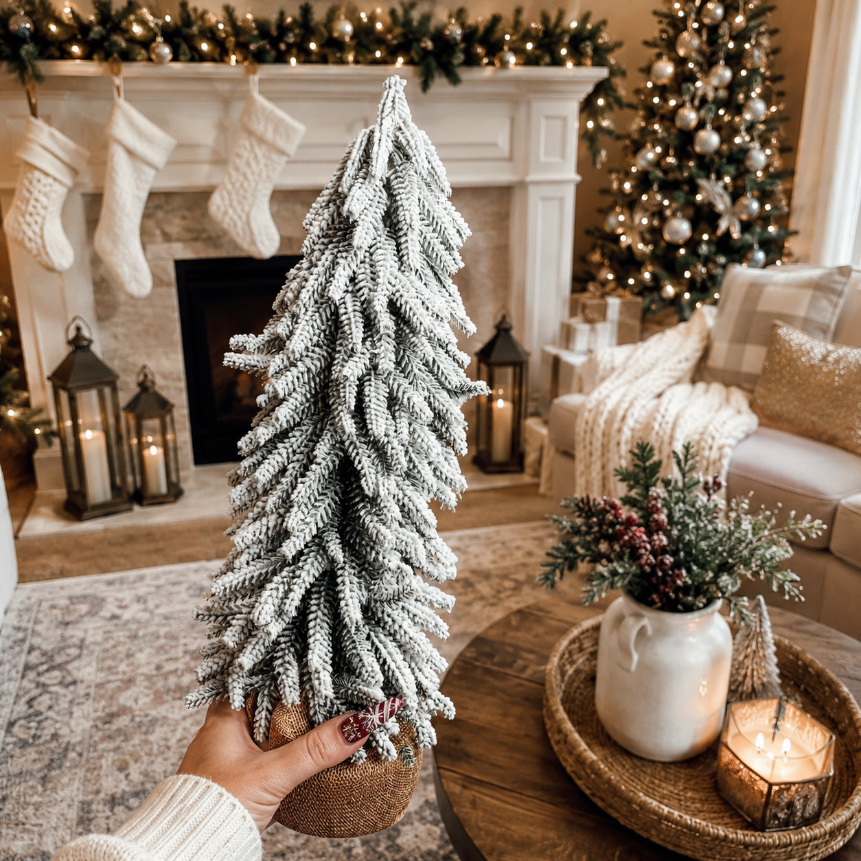 Snow Christmas Trees 4pk