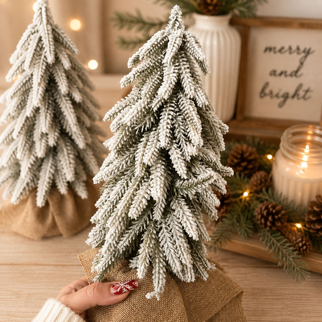 Snow Christmas Trees 4pk