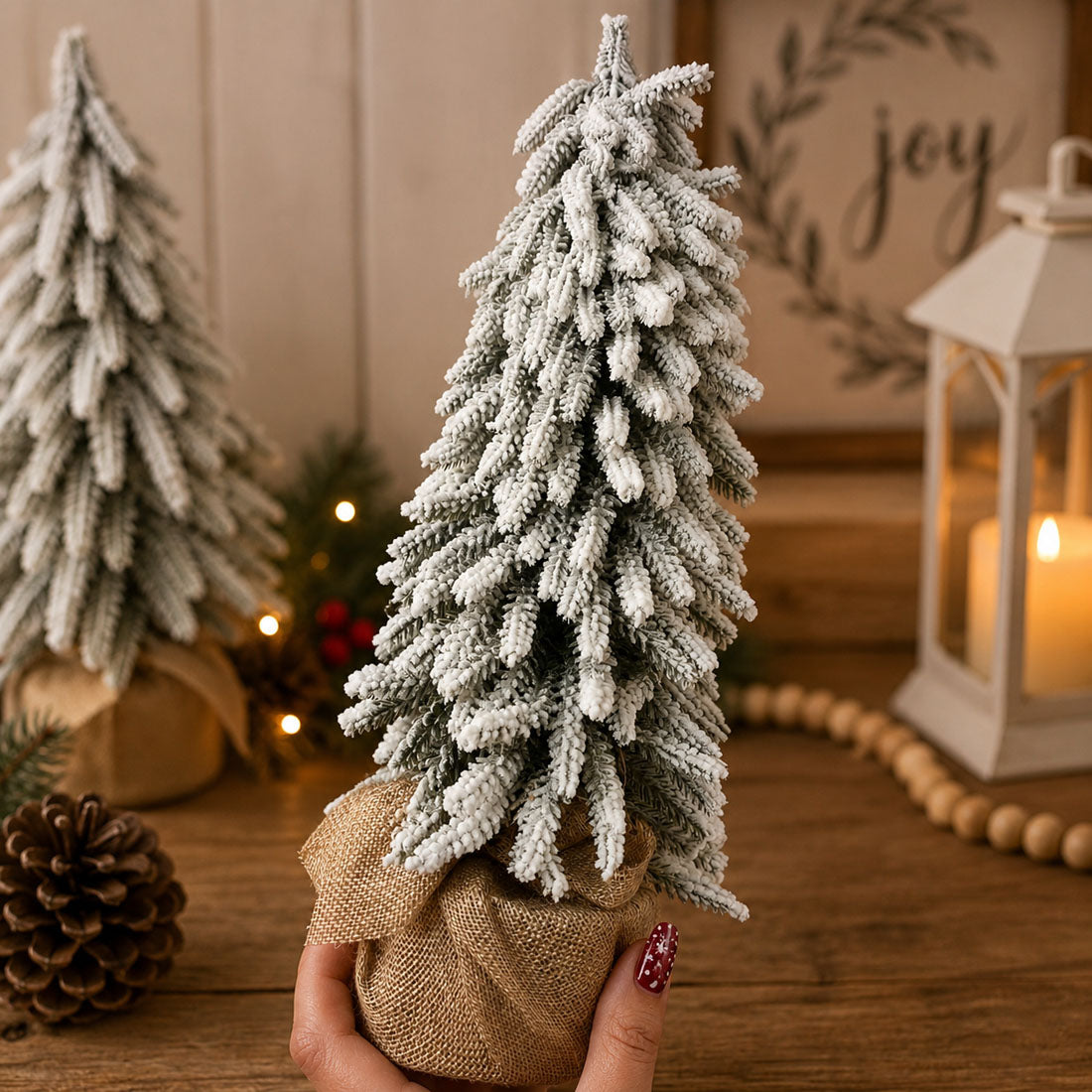 Snow Christmas Trees 4pk