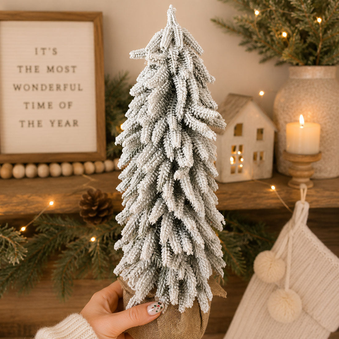 Snow Christmas Trees 4pk