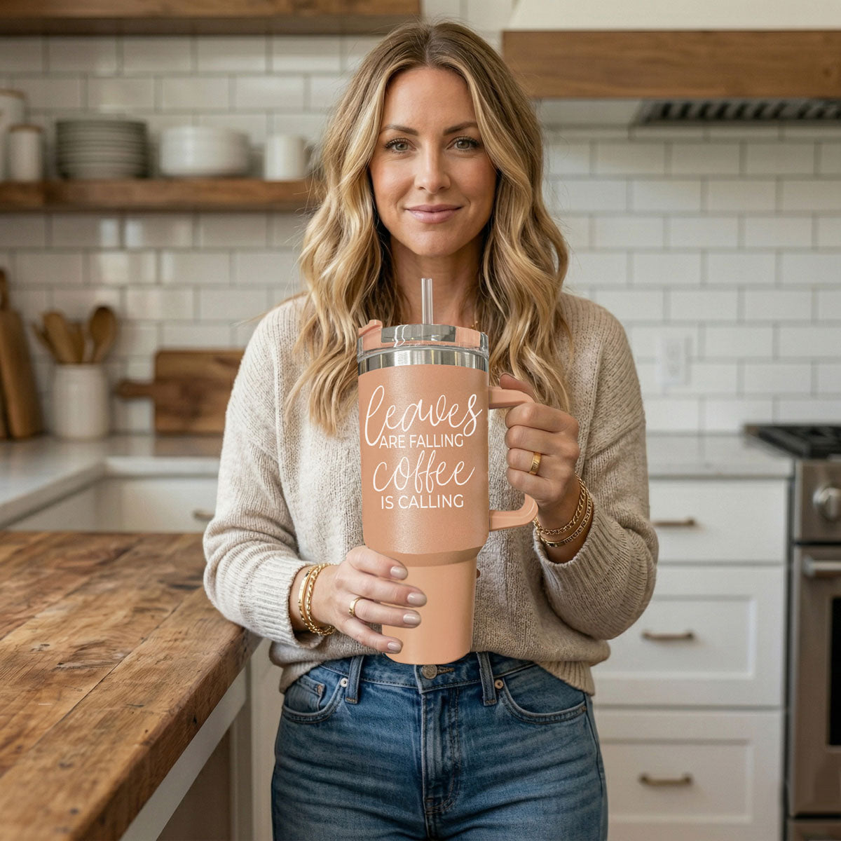 Cozy fall cup with farmhouse aesthetic
Autumn drink cup for cozy season
40oz fall cup for pumpkin patch outings
Boho fall tumbler for pumpkin spice season
Neutral seasonal tumbler for autumn drinks
Minimalist fall tumbler with warm neutral color
Modern farmhouse tumbler for fall drinks
Autumn road trip tumbler for coffee lovers
Cozy season coffee tumbler with handle
Fall tumbler gift for women