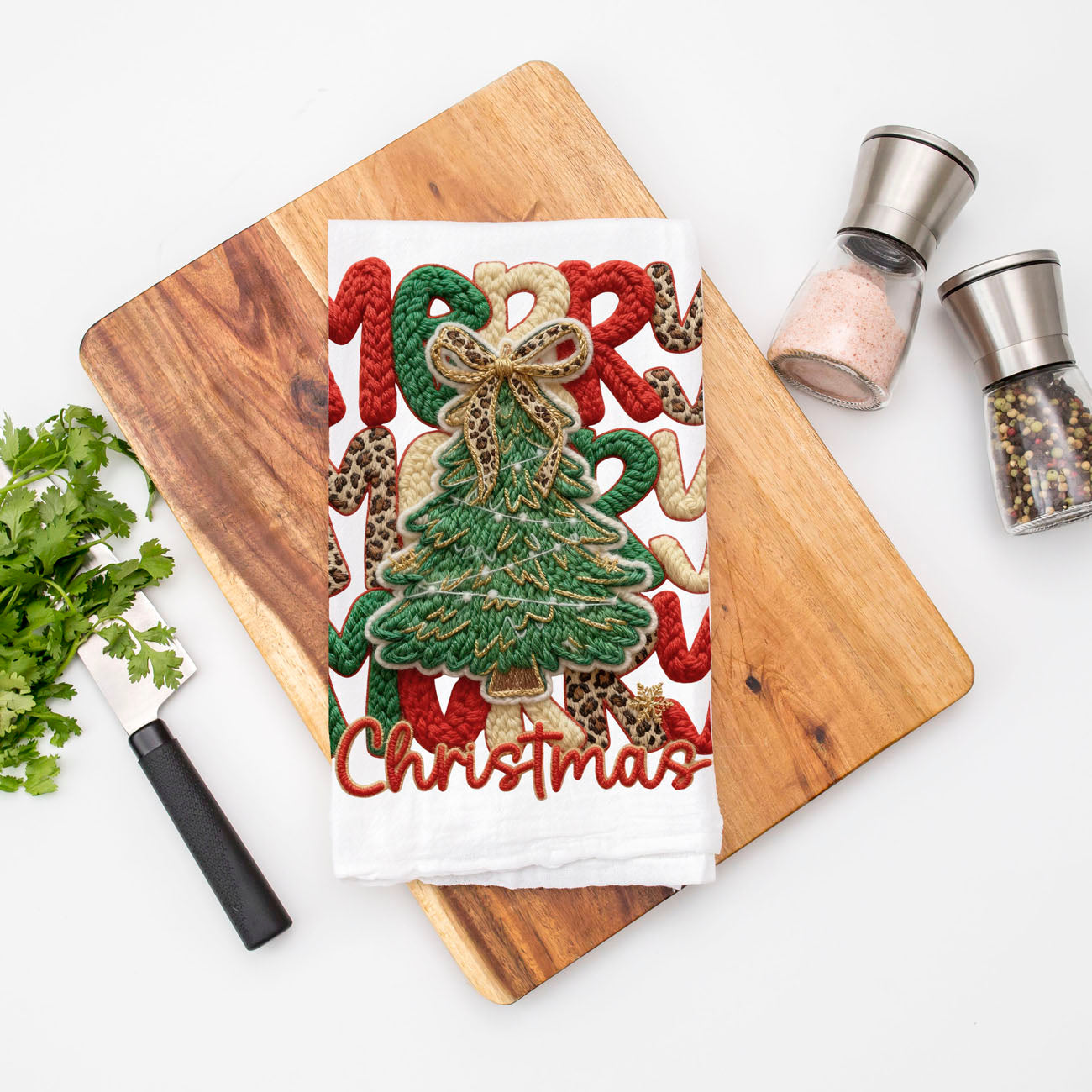 kitchen towel styled with baking tools and wood board
flat lay christmas kitchen towel baking aesthetic
holiday towel styled rustic wooden kitchen decor
christmas kitchen towel styled cozy home scene
festive towel styled with greenery and lights