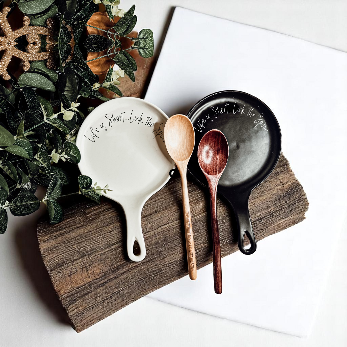 Inspirational baking accessories spoon rest - Kitchen gifts for bakers - Ceramic motivational utensil holder
Kitchen motivation accessories spoon rest - Funny cooking gifts ceramic - Inspirational baking storage