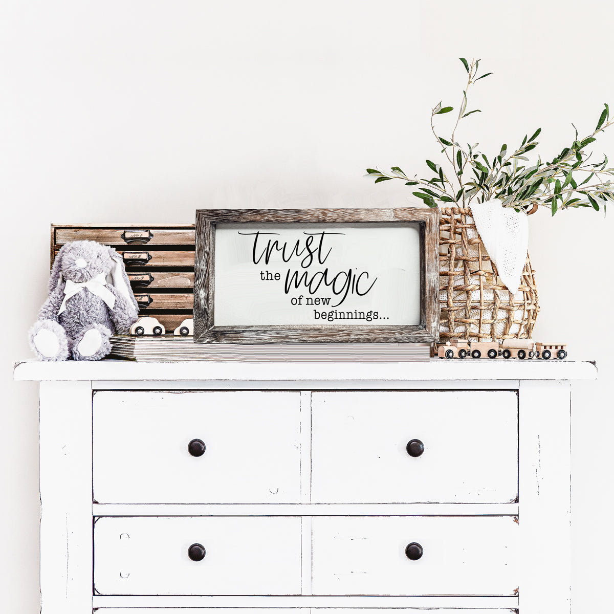 Trust the magic quote sign wooden