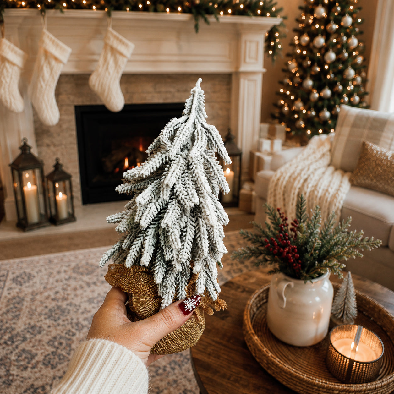 Snow Christmas Trees 4pk