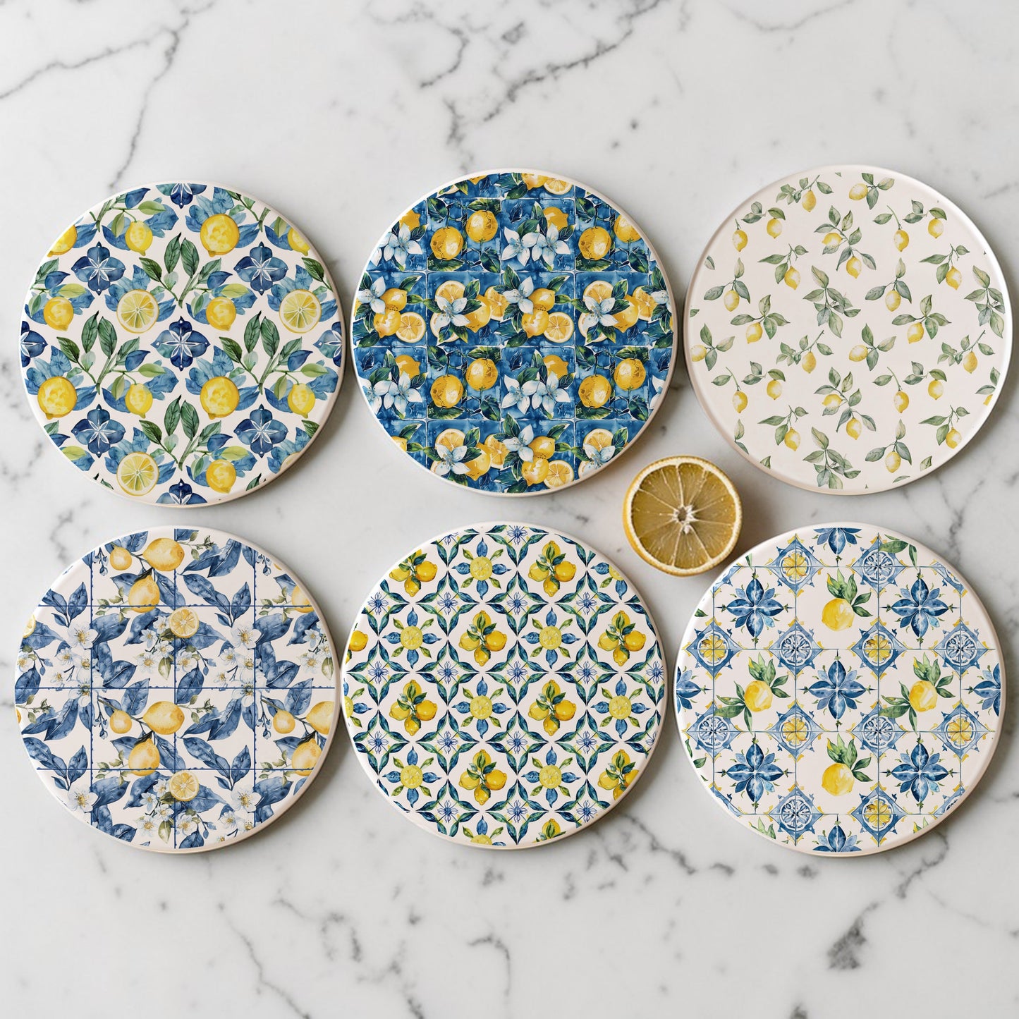 Mediterranean Lemon Coasters