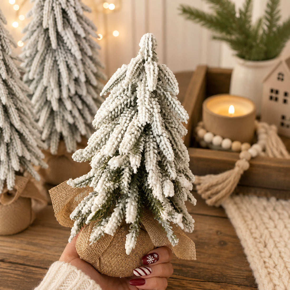 Snow Christmas Trees 4pk