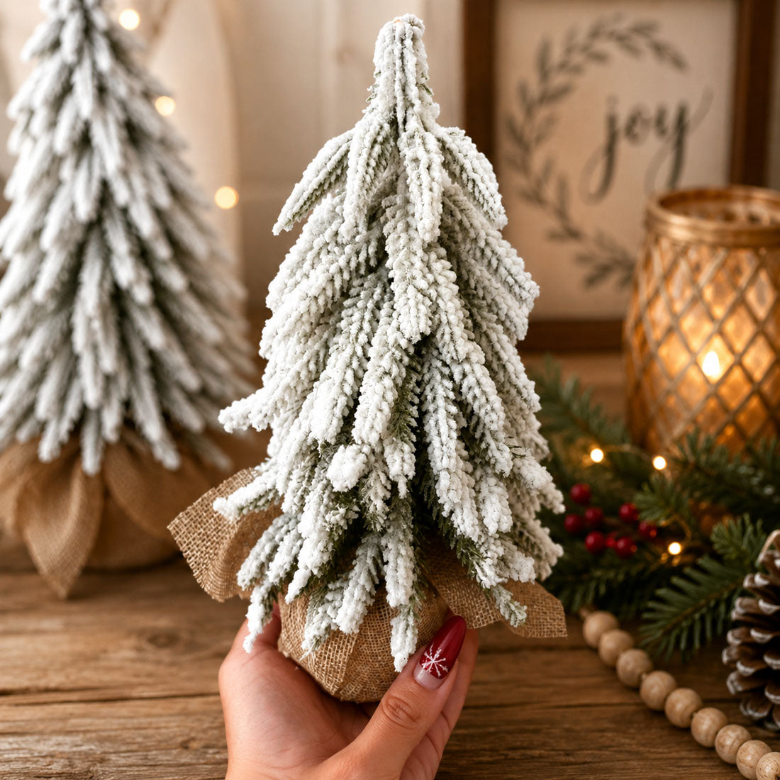Snow Christmas Trees 4pk