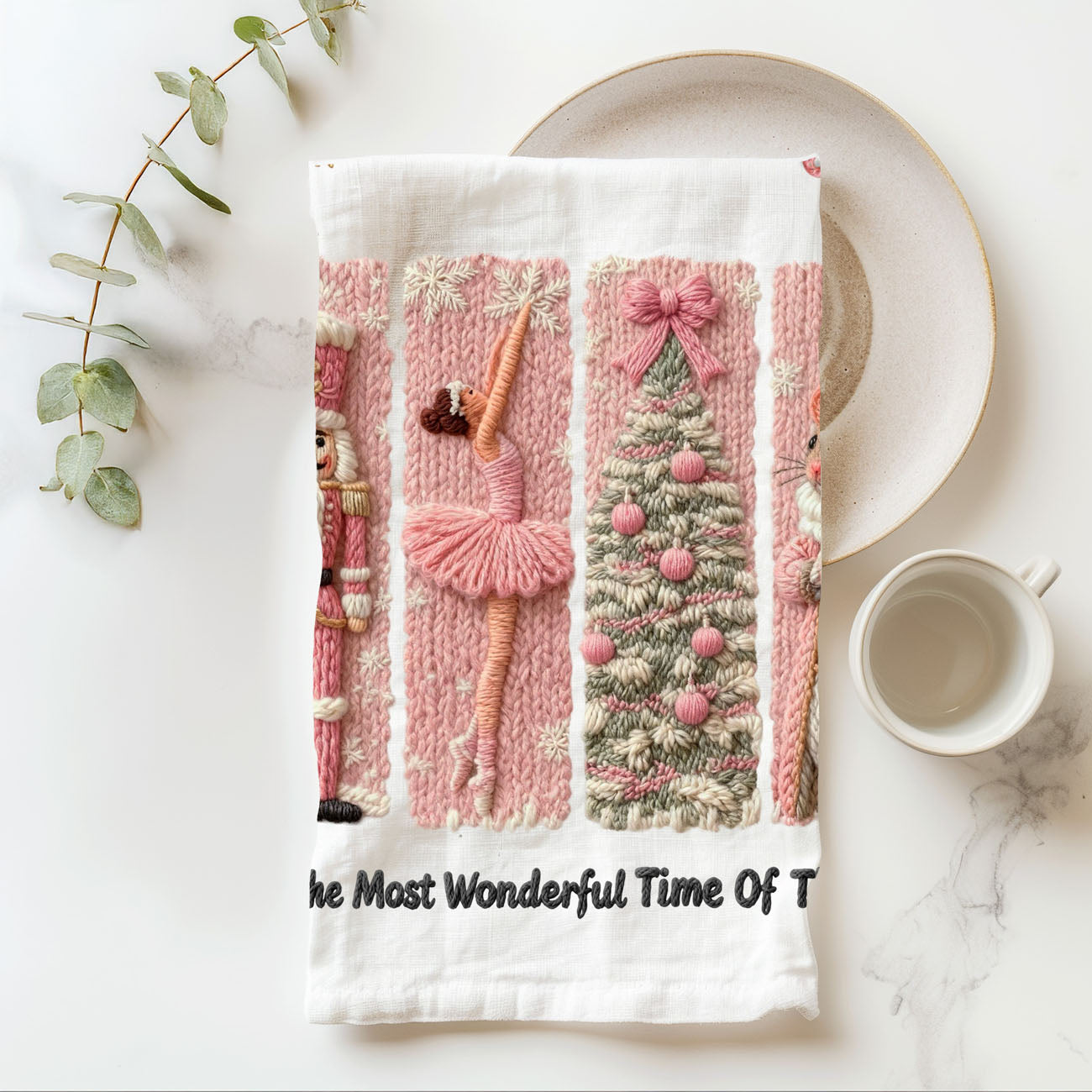 pink nutcracker merry christmas kitchen towel gift for her
cute pink christmas dish towel for holiday kitchen decor
feminine christmas kitchen towel nutcracker ballet theme
cozy pink holiday towel for farmhouse christmas kitchen