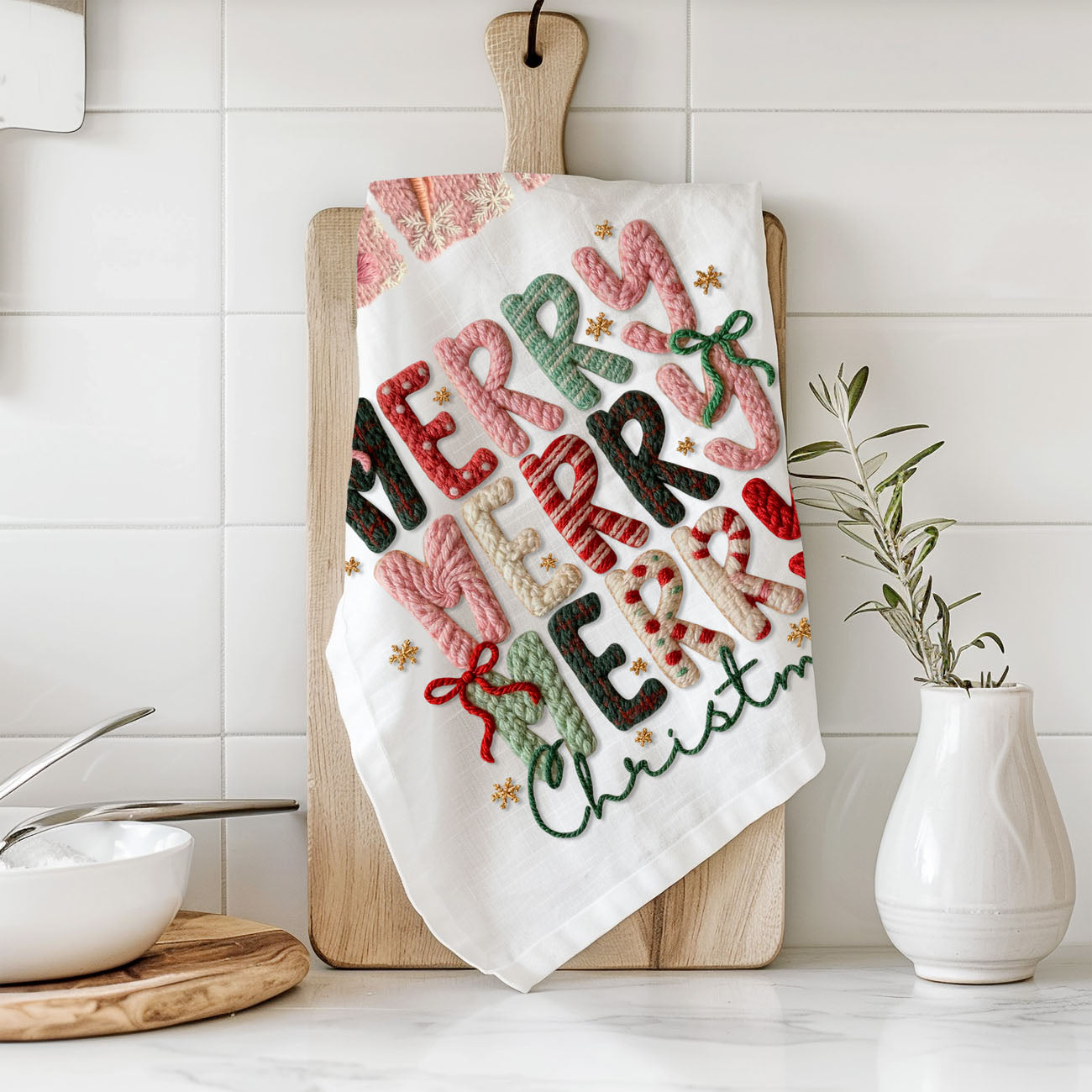 cozy fabric christmas towel soft holiday design
handcrafted look christmas kitchen towel aesthetic
vintage inspired pink christmas dish towel
designer style christmas kitchen towel pink