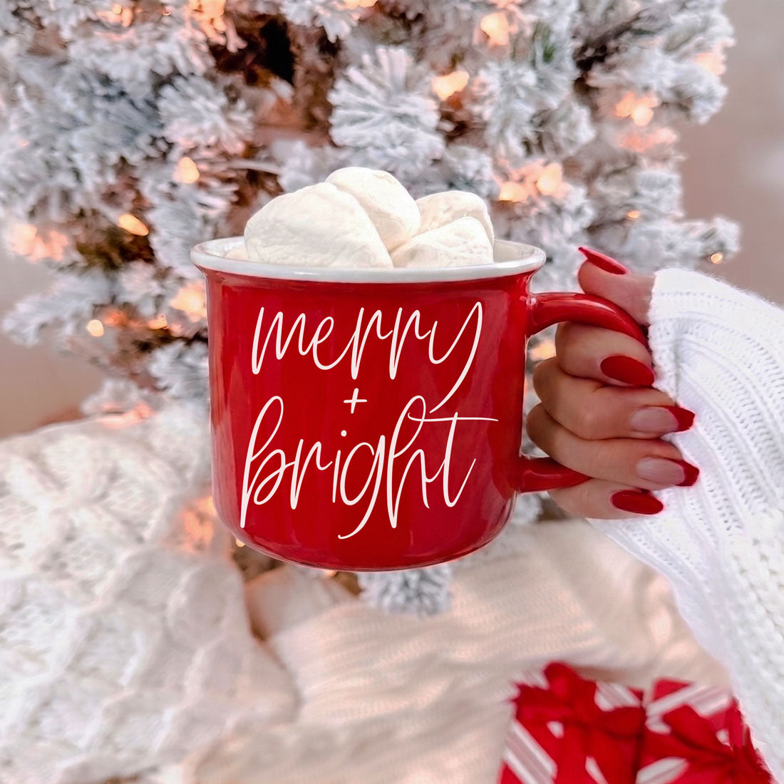 holiday mugs for family
Christmas coffee accessories
seasonal ceramic mugs
cute holiday drinkware gifts
Christmas kitchen accessories
Christmas ceramic mug with Merry and Bright saying
Merry + Bright Christmas mug in red and green
Festive ceramic holiday mug with Merry + Bright design
Red Christmas coffee mug with Merry and Bright text