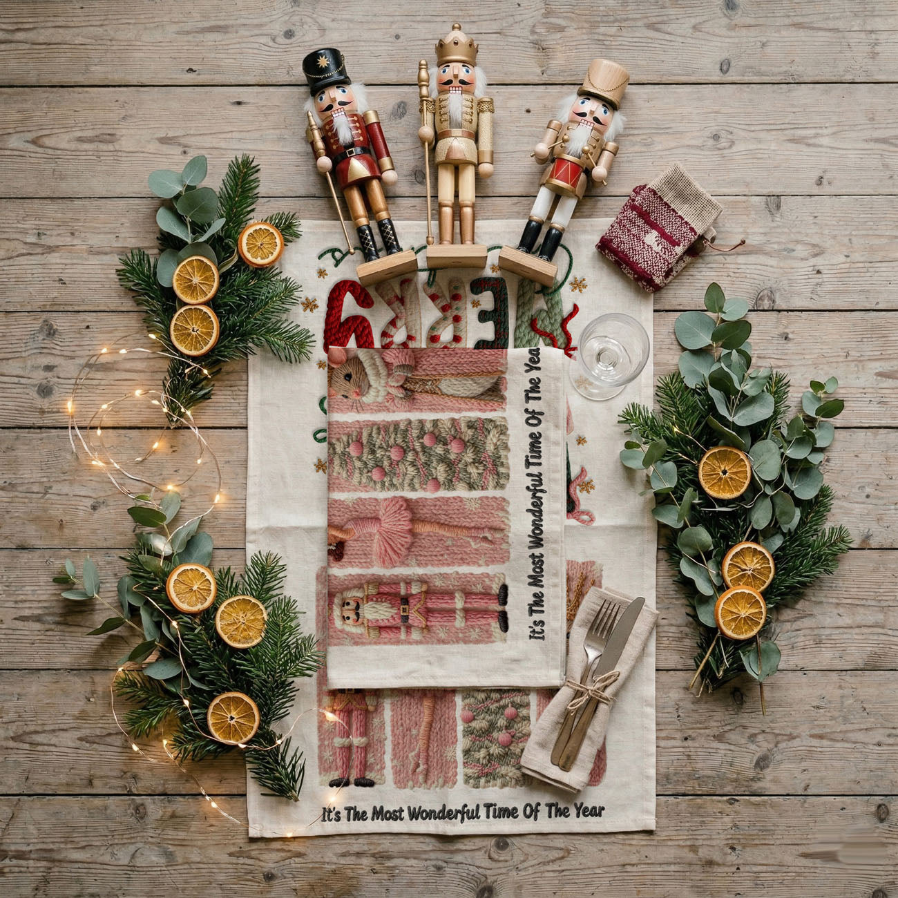 boho pink christmas kitchen towel festive styling
muted pink christmas decor towel soft holiday palette
simple christmas kitchen towel with pink accents
minimalist holiday towel with nutcracker theme