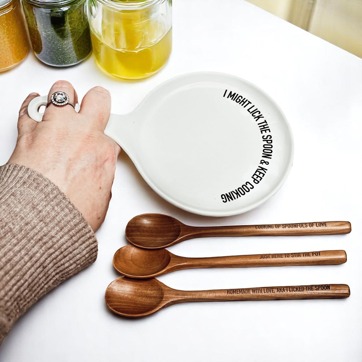 Funny ceramic spoon rest - Kitchen cooking accessories - Humorous utensil holder gift
Ceramic kitchen spoon rest - Funny cooking accessories gift - Kitchen utensil holder decor
Professional baker gift
Kitchen expert tools
Contemporary spoon rest
Modern kitchen decor