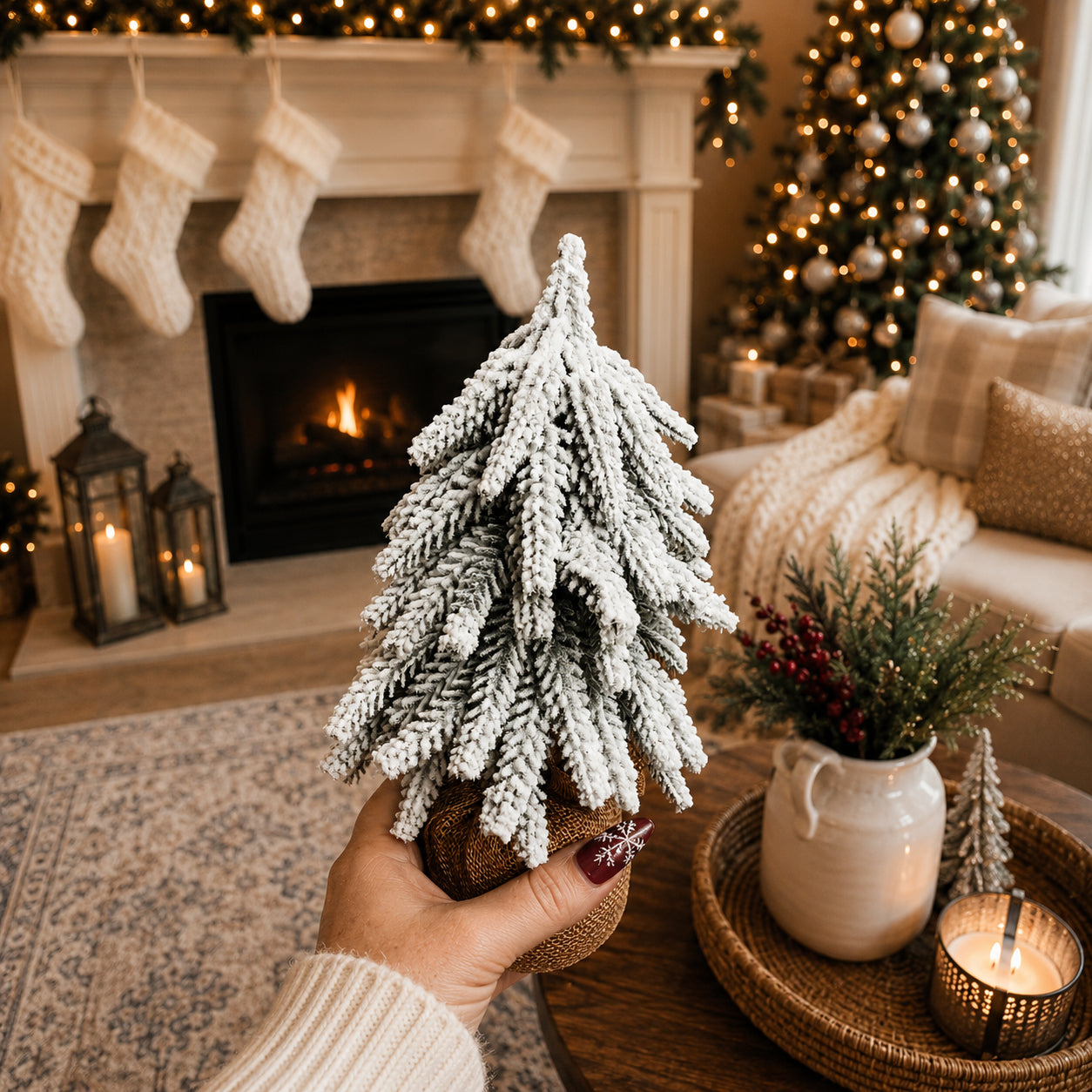 Snow Christmas Trees 4pk