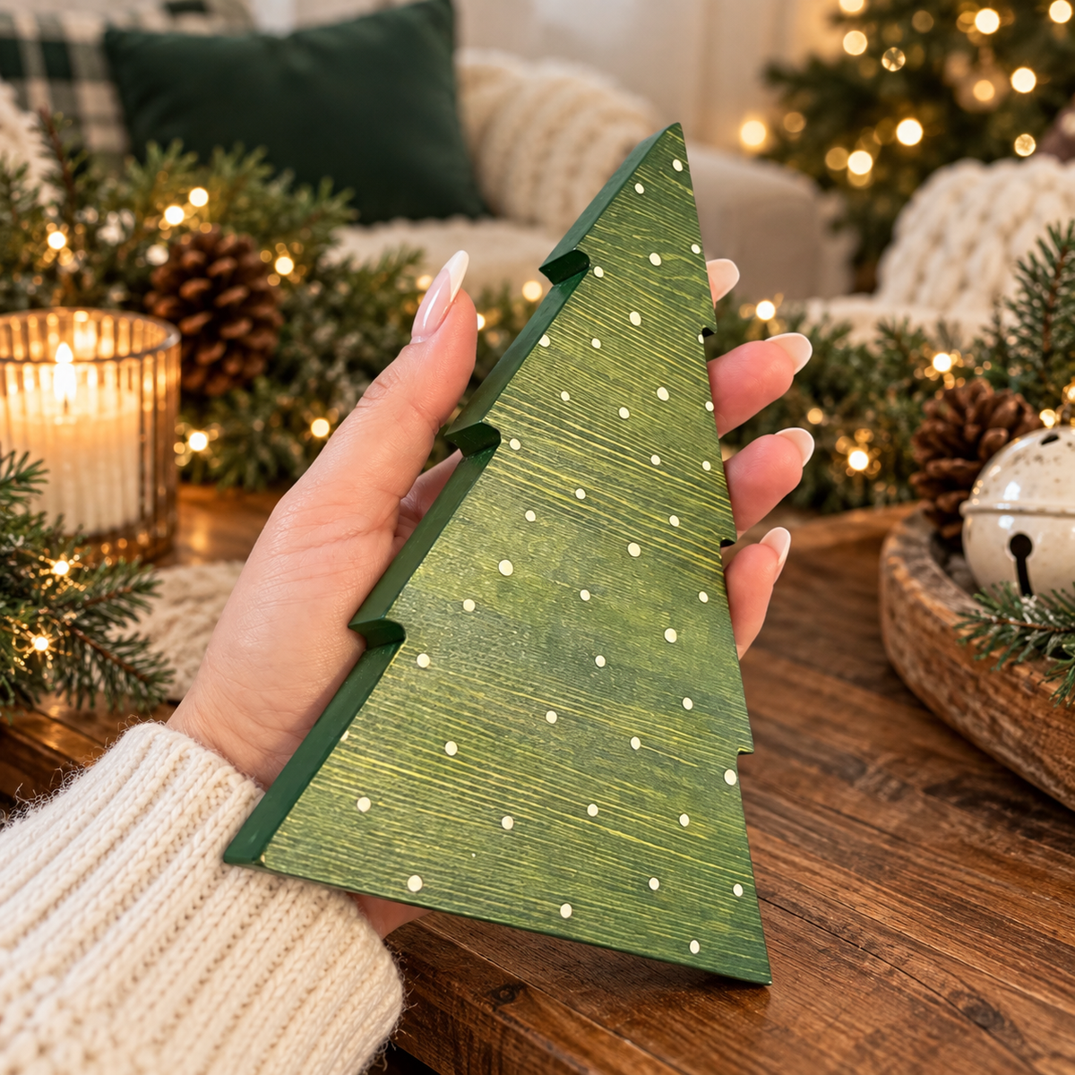 wooden Christmas trees for mantel decor
rustic Christmas shelf decorations
Christmas tree decorations for living room
wooden holiday tabletop trees