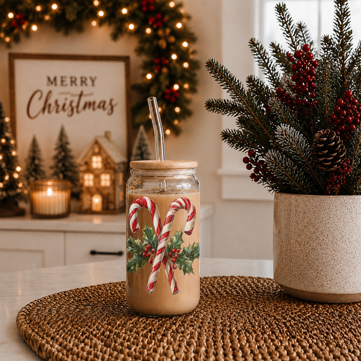 Candy Cane Holly