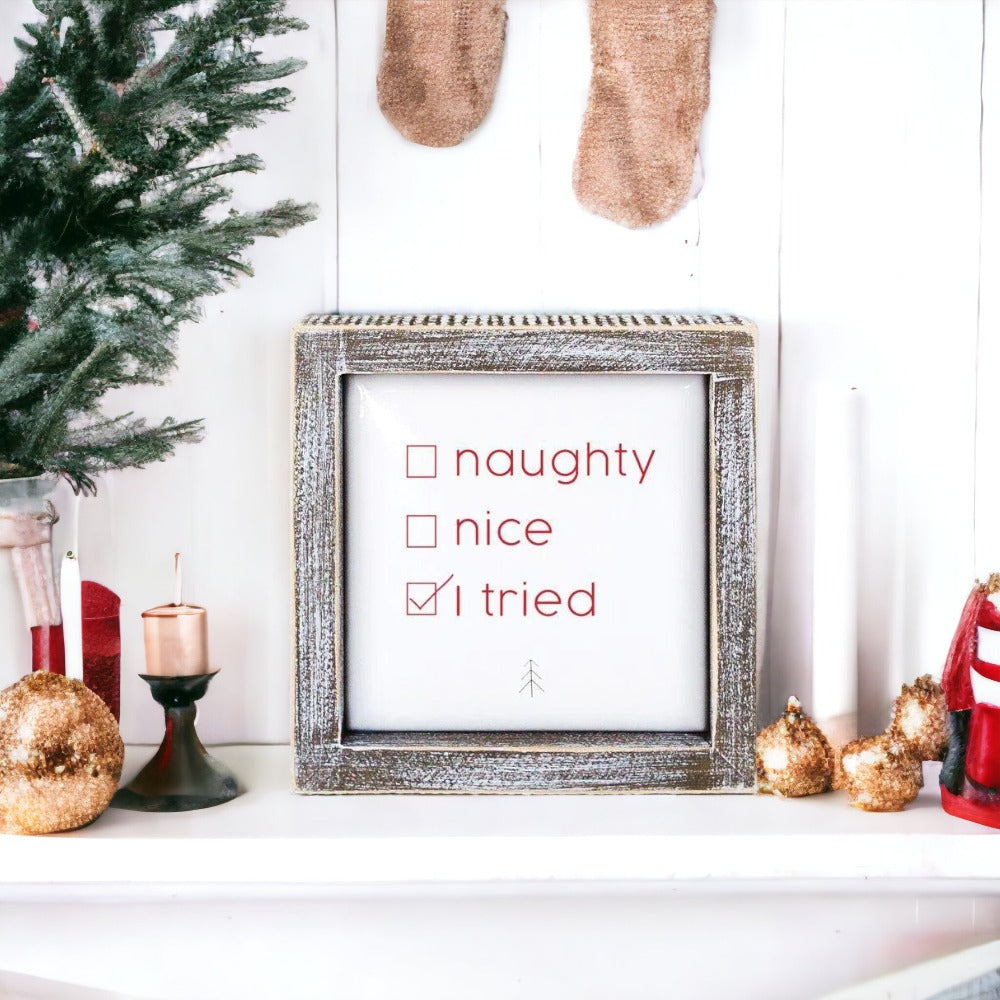 Naughty and Nice Christmas Signs for the home