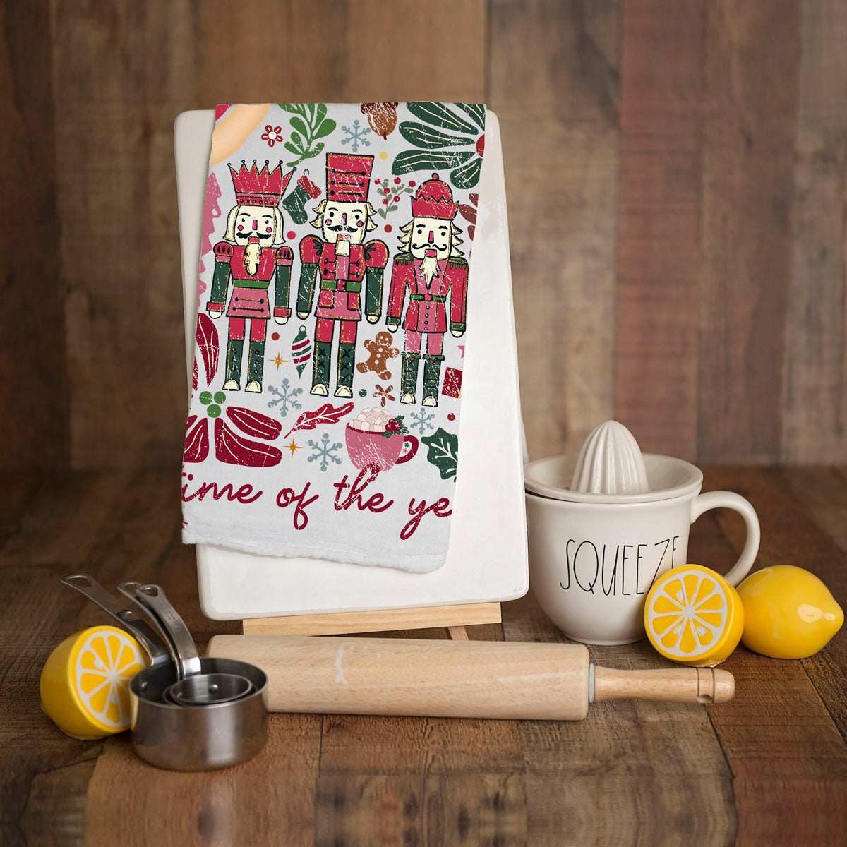 Boho Floral Nutcracker Towel