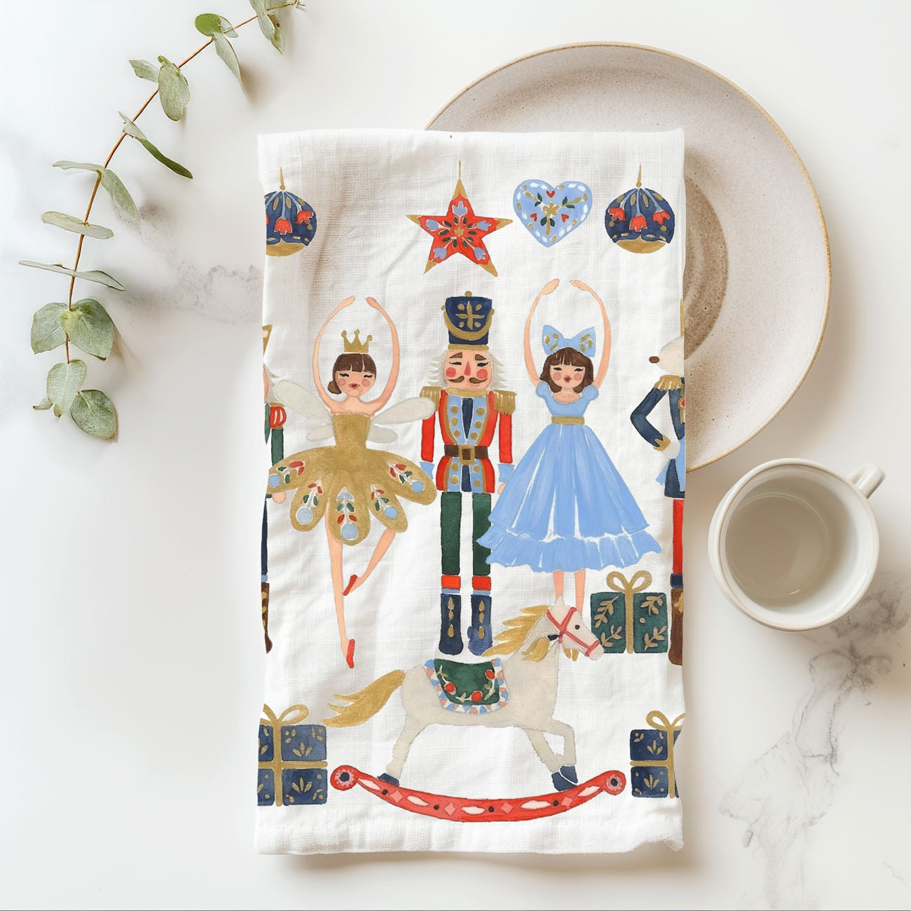 multi purpose holiday kitchen towel classic style
soft absorbent christmas towel for everyday use
nutcracker christmas kitchen decor gift idea
holiday kitchen towel elegant classic christmas theme
vintage ballet christmas decor kitchen accessory