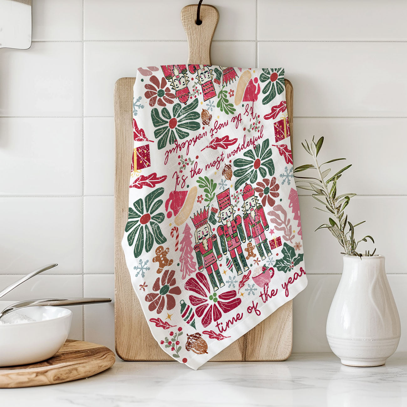 Christmas boho kitchen decor towel
Floral holiday kitchen towel design
Boho Christmas kitchen accessories
Contemporary Christmas nutcracker decor
Boho floral nutcracker Christmas kitchen towel
Nutcracker Christmas kitchen towel boho designs