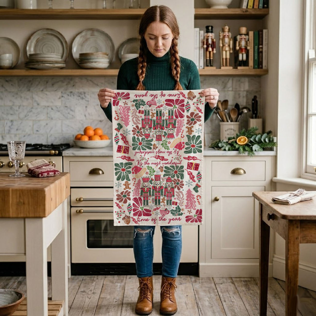 coquette christmas kitchen towel pink bows floral
girly holiday kitchen decor nutcracker towel
soft feminine christmas decor kitchen towel
pink bow christmas kitchen towel aesthetic
cute girly nutcracker christmas decor towel
dainty christmas kitchen towel pink floral design