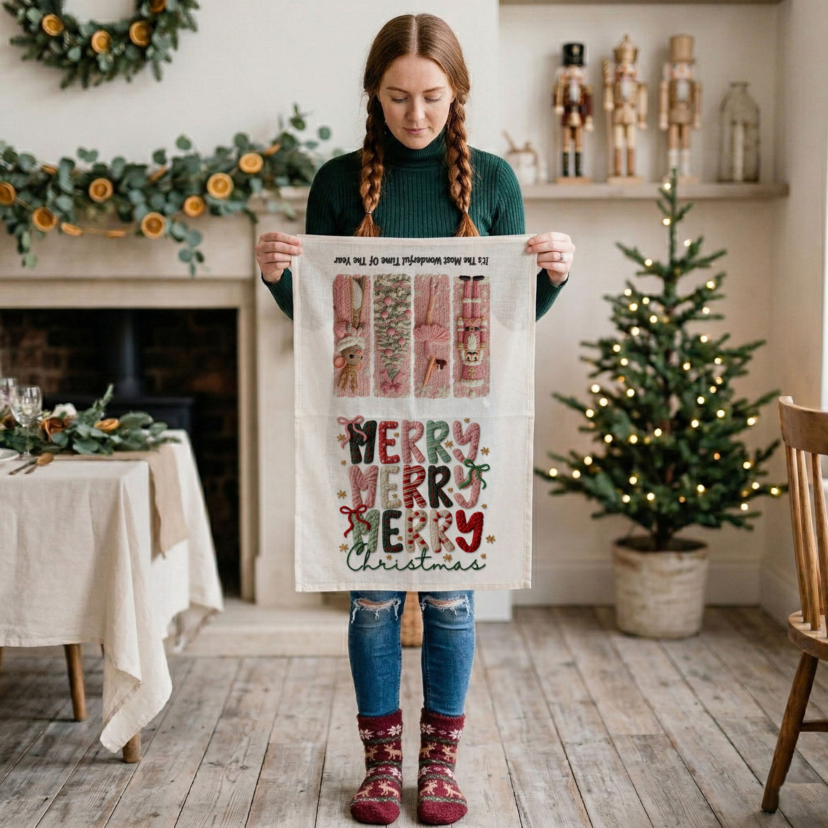 small christmas gift idea for women home decor
holiday kitchen gift under 25 pink christmas towel
whimsical pink christmas kitchen towel festive charm
magical holiday kitchen towel nutcracker fairy theme
dreamy christmas decor towel soft pink holiday vibe