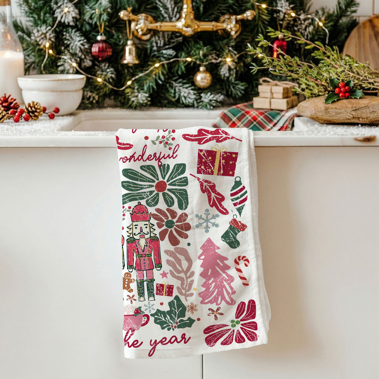 cozy chic christmas kitchen towel pink theme
minimalist pink christmas kitchen decor towel
holiday aesthetic kitchen towel nutcracker theme
stylish christmas kitchen decor pink accents
elevated christmas kitchen towel aesthetic