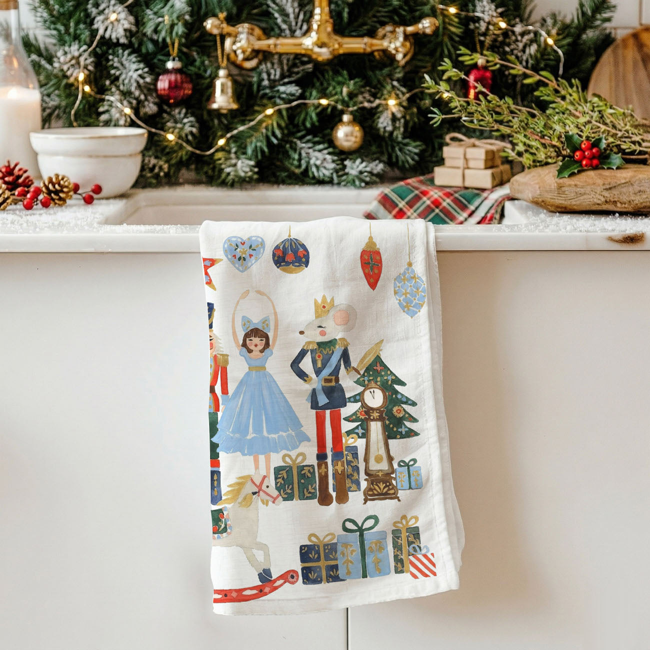 christmas ballet theme home decor kitchen towel
whimsical nutcracker ballet christmas towel
nutcracker suite inspired kitchen decor towel
graceful ballerina christmas dish towel gift
