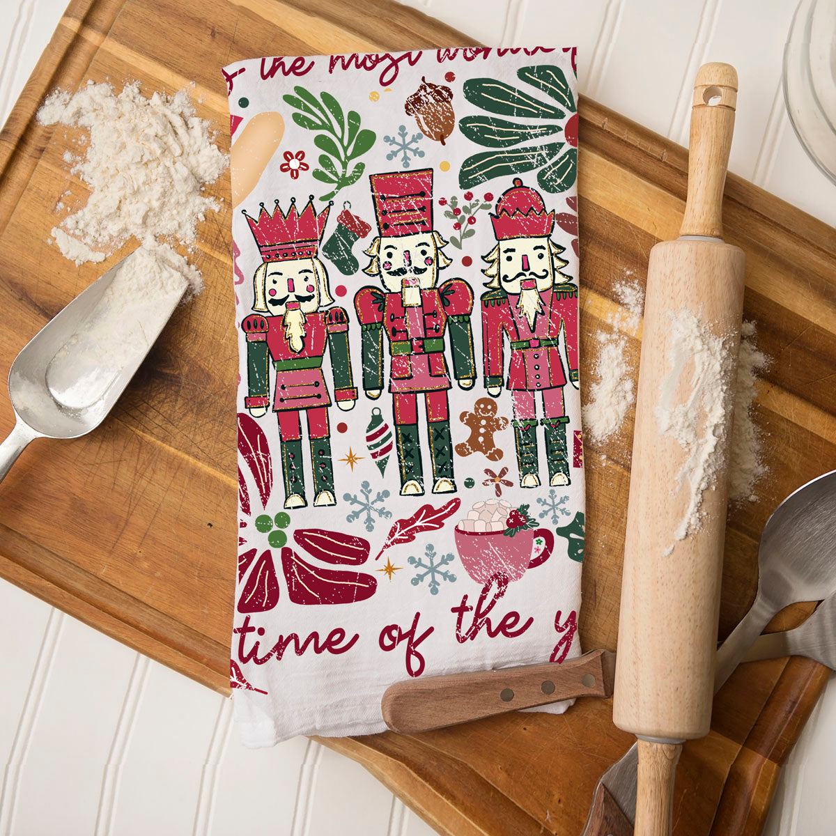 Boho Floral Nutcracker Towel