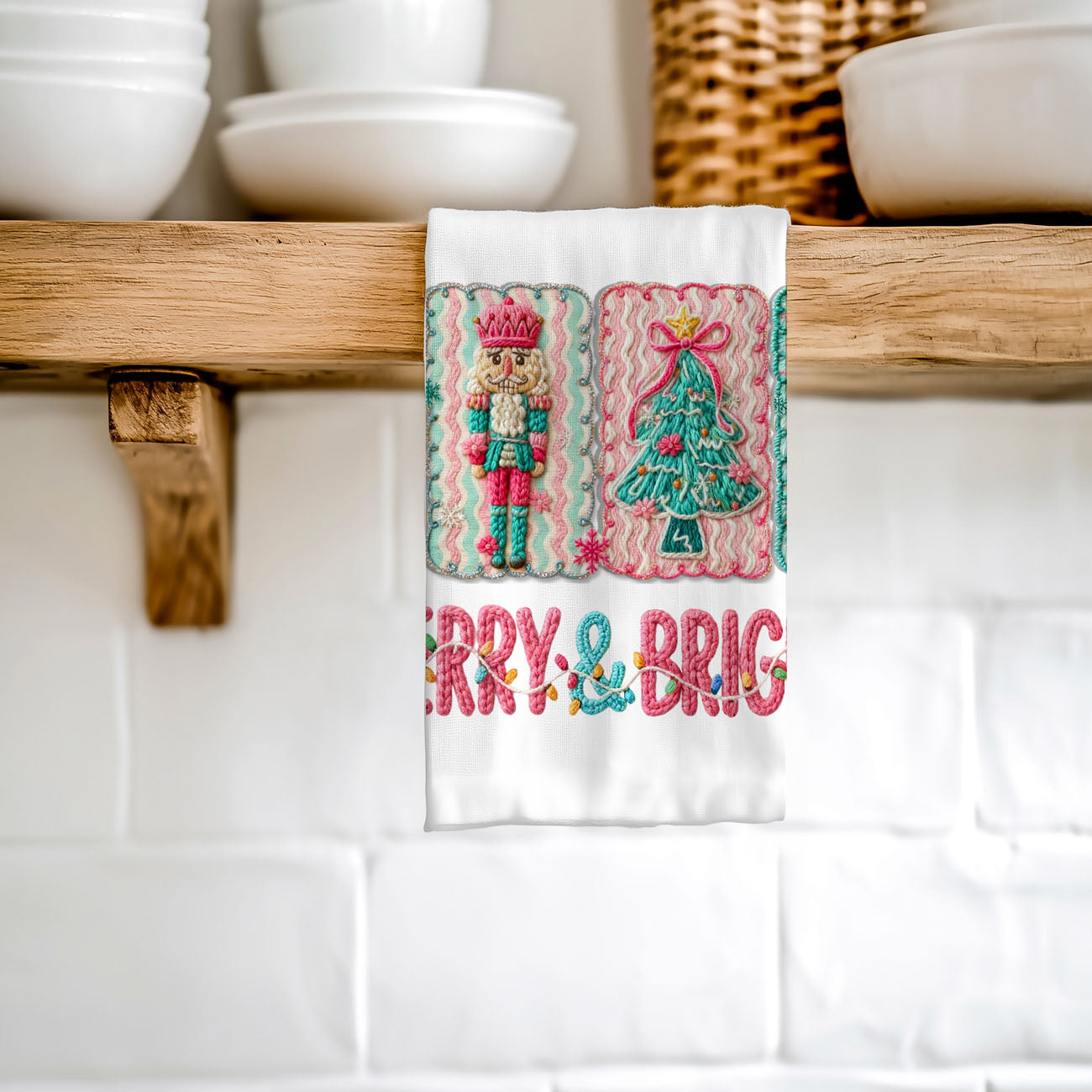 holiday decorating towel for december kitchen decor
winter wonderland kitchen towel pink nutcracker theme
pink christmas decor for women kitchen towel festive style
holiday kitchen towel for pink lovers aesthetic home