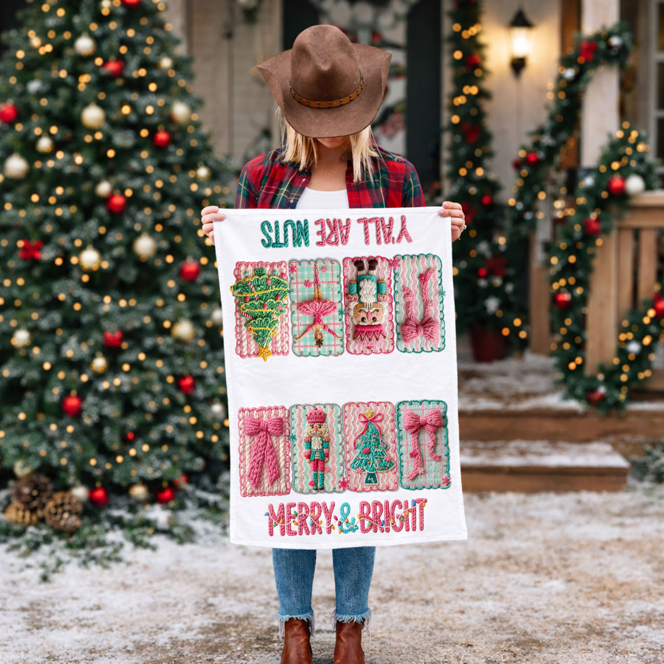art inspired christmas towel pink festive illustration
hand drawn style pink christmas kitchen towel design
creative holiday towel pink nutcracker art aesthetic
absorbent pink christmas kitchen towel durable holiday cloth
reusable cotton christmas dish towel pink festive design