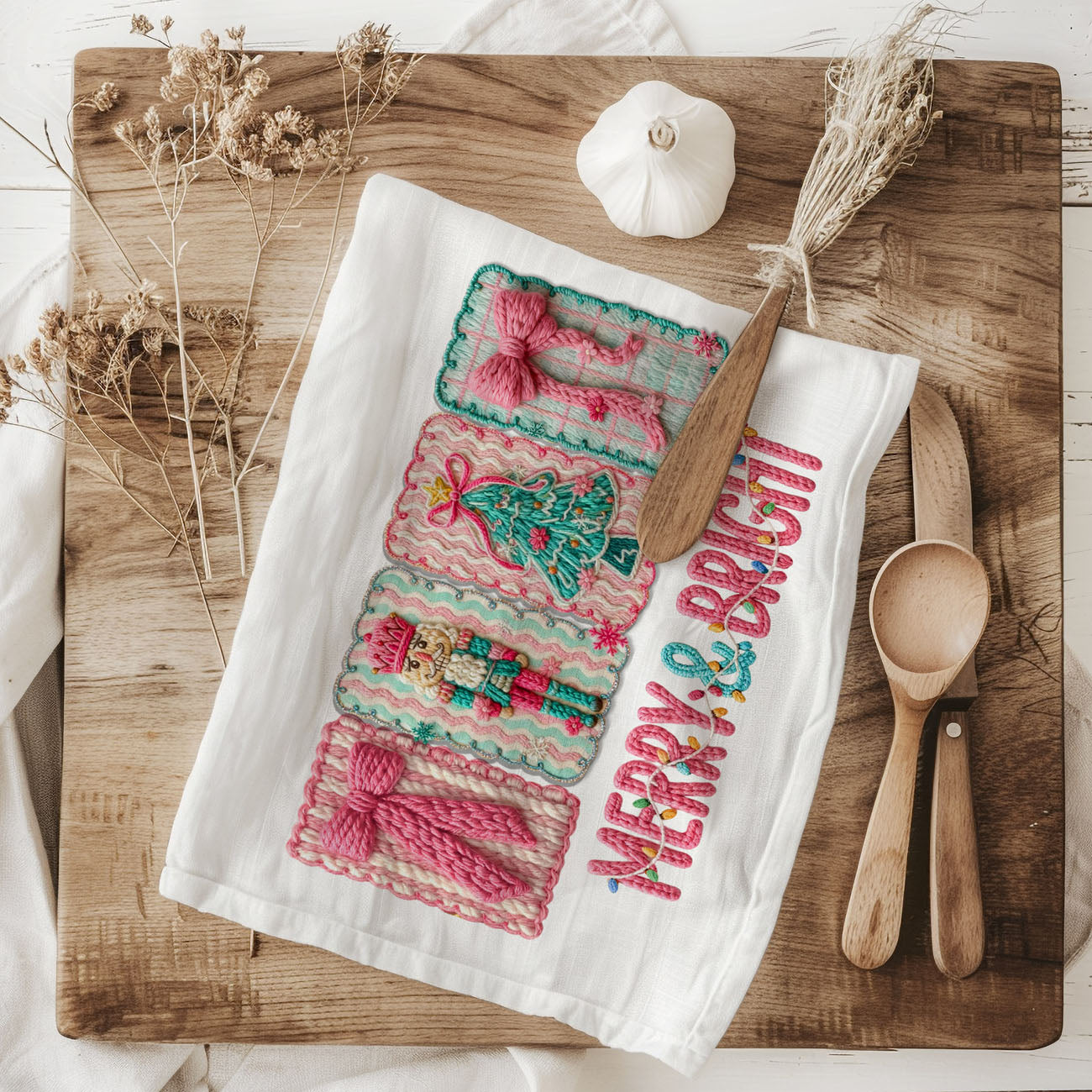 unique christmas gift for pink lovers kitchen towel
small christmas gift idea stylish holiday dish towel
nutcracker ballerina christmas towel pink festive design
ballet inspired holiday kitchen towel nutcracker decor
