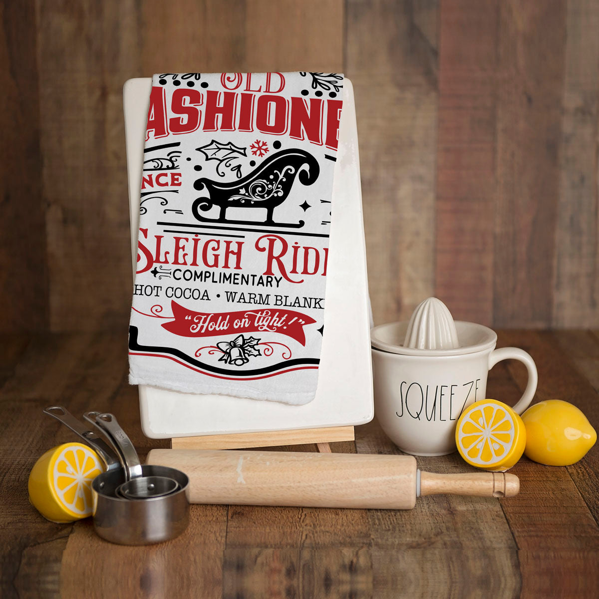 Sleigh Rides Candy Canes Towel