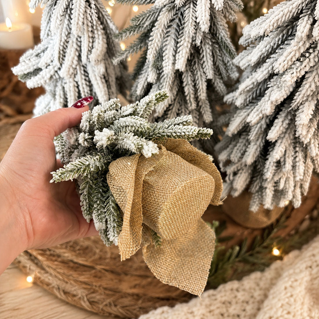 Snow Christmas Trees 4pk