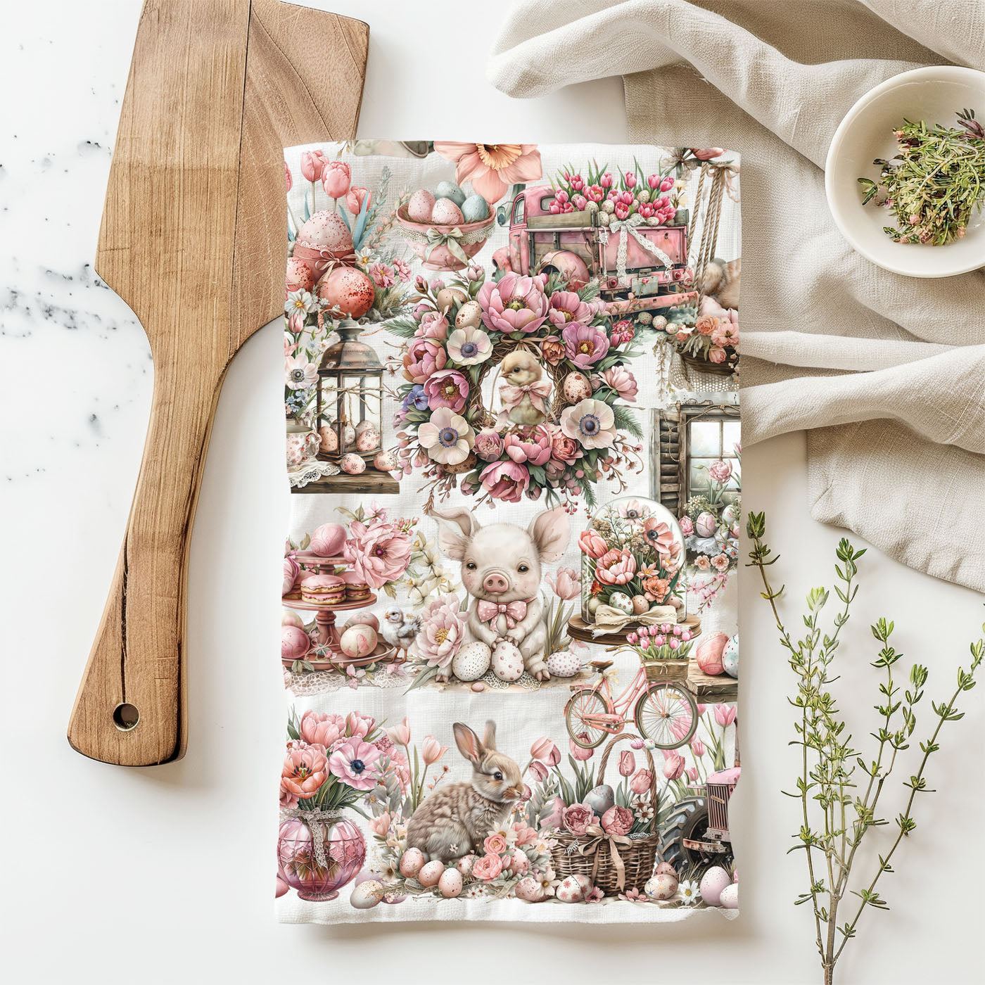 Victorian cottage bunny kitchen towel pink pumpkin rose
Bicycle bunny towel blush pink cottage watercolor farmhouse
Vintage books bunny kitchen towel pink rose cottage Easter
Easter egg bunny dish towel dusty pink cottage spring