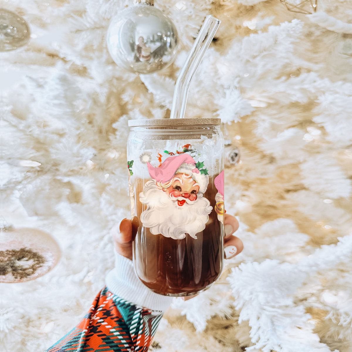 Vintage Pink Santa