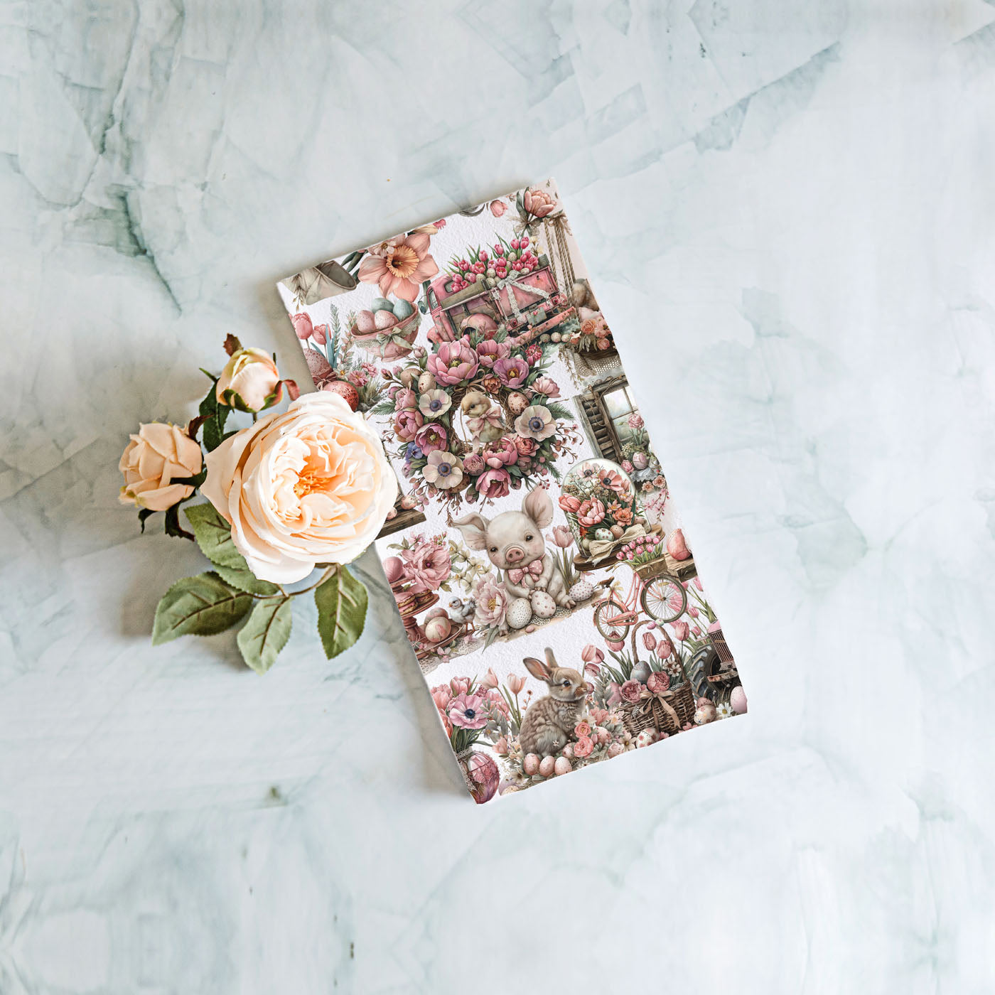 Wicker basket bunny kitchen towel pink cottage Easter
Garden tools bunny dish towel dusty rose cottage spring
Pink cottage door bunny kitchen towel rose watercolor
Vintage bicycle bunny towel blush pink cottage farmhouse