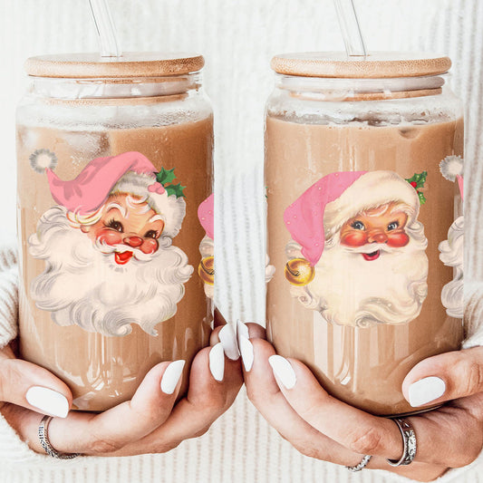 Vintage Pink Santa