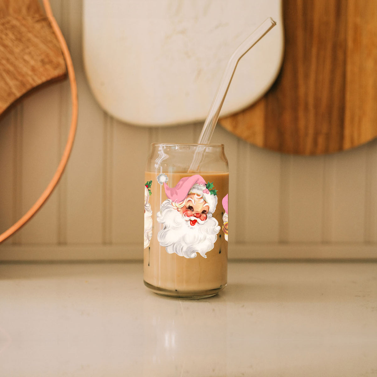 Vintage Pink Santa