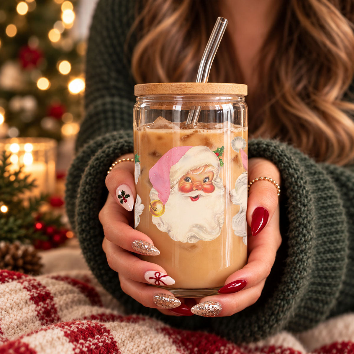 Vintage Pink Santa