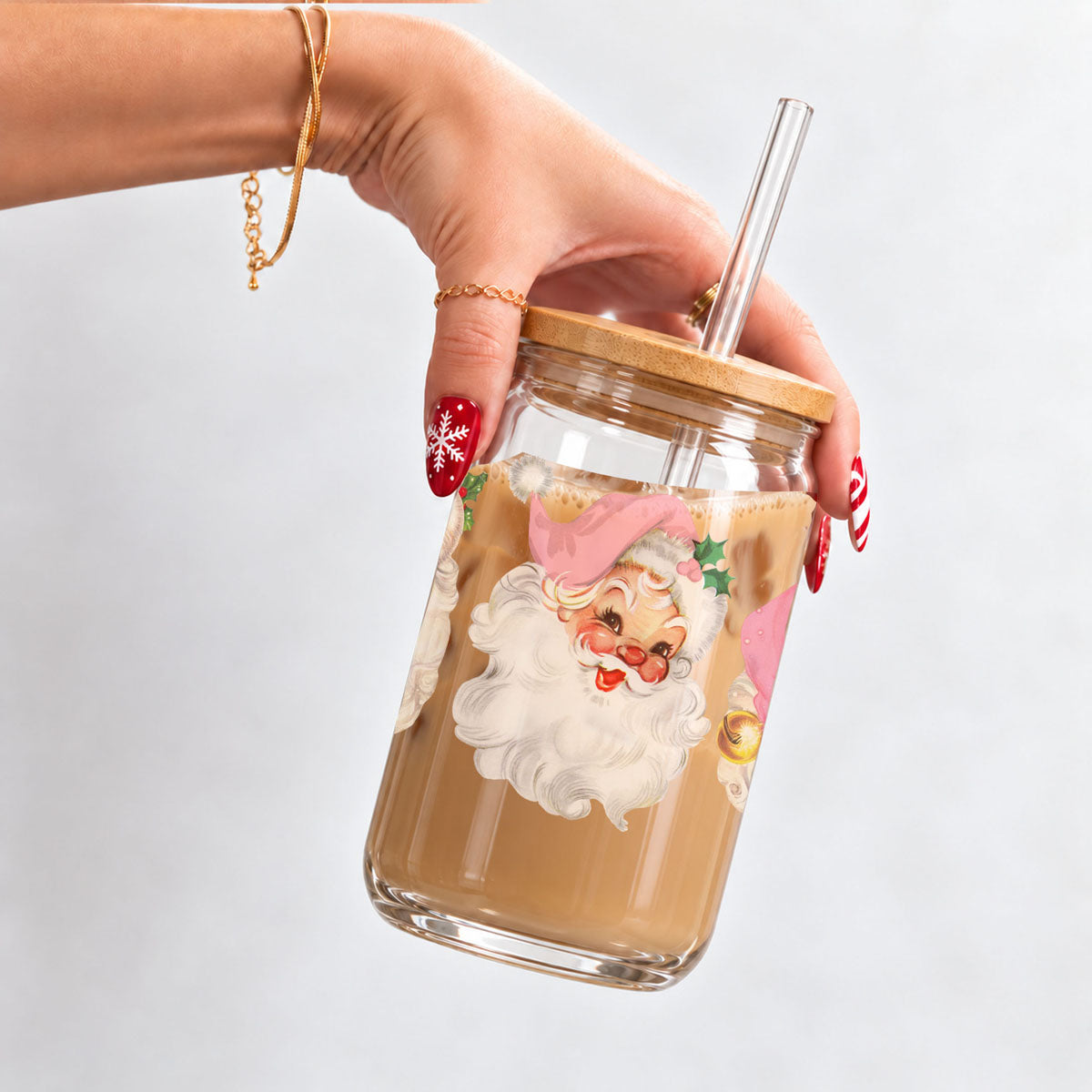 Vintage Pink Santa
