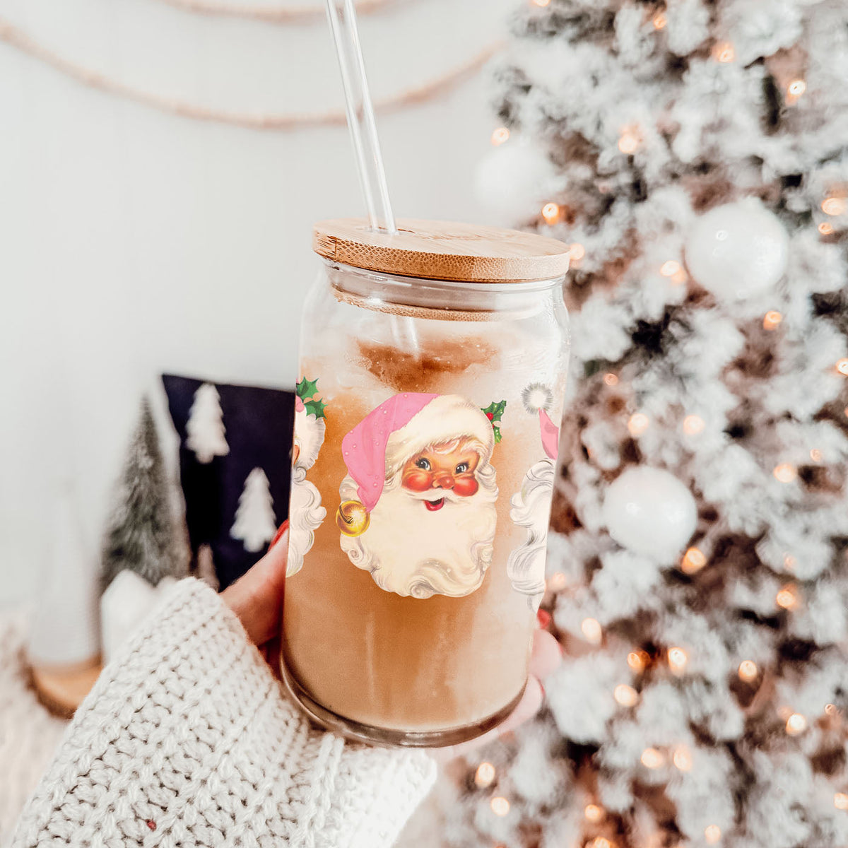 Vintage Pink Santa