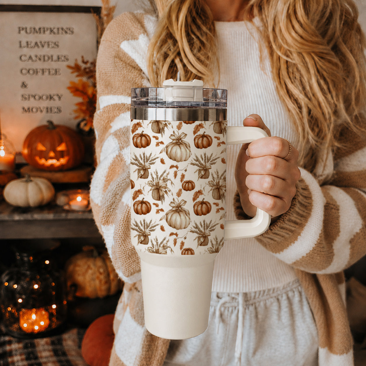 40oz autumn tumbler with pumpkin patch artwork
Boho fall cup with pumpkins and leaves
Neutral fall pumpkin cup with handle
Autumn coffee tumbler with pumpkin leaf print
Fall pumpkin coffee cup for cozy drinks
40oz insulated tumbler with autumn pumpkins
Pumpkin spice season tumbler with pumpkin design
Neutral autumn tumbler with pumpkins and leaves
Fall drink tumbler with pumpkin patch pattern