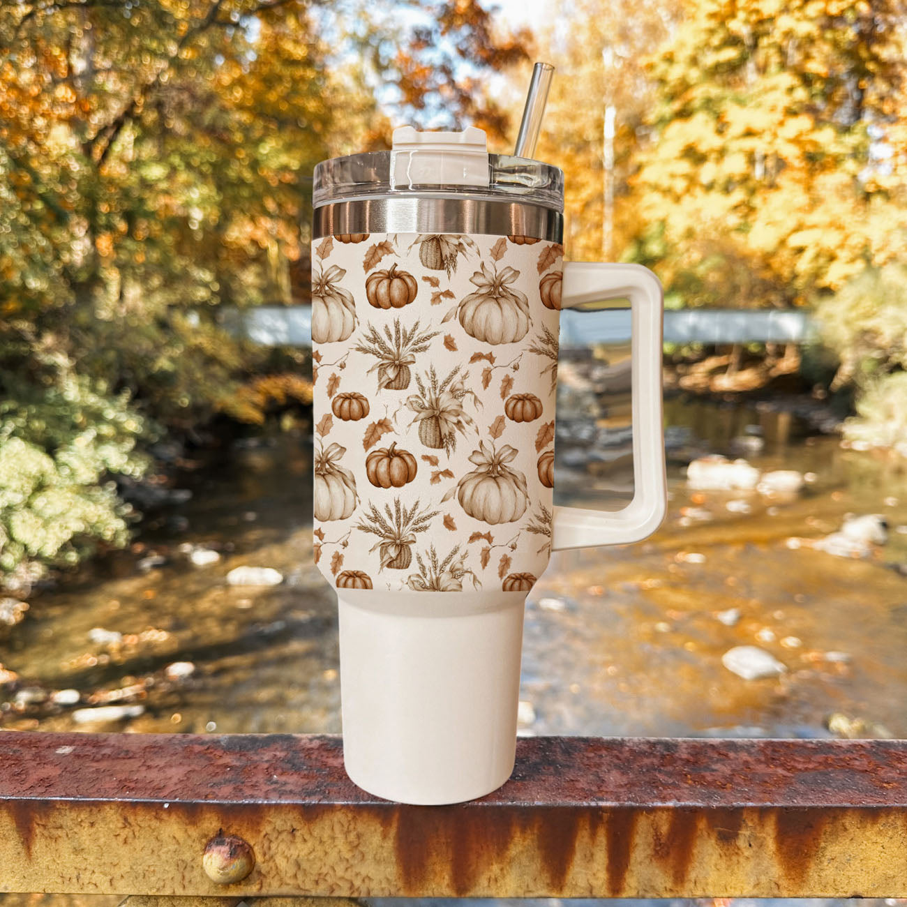 neutral warm toned tumbler
pumpkin spice aesthetic cup for women
cozy fall hydration tumbler
large pumpkin travel tumbler
fall latte pumpkin tumbler
cute pumpkin accessory tumbler
neutral rustic autumn cup
Cozy outing tumbler with pumpkins and leaves
Fall day trip cup with pumpkin patch vibe
Autumn errands tumbler with pumpkin design