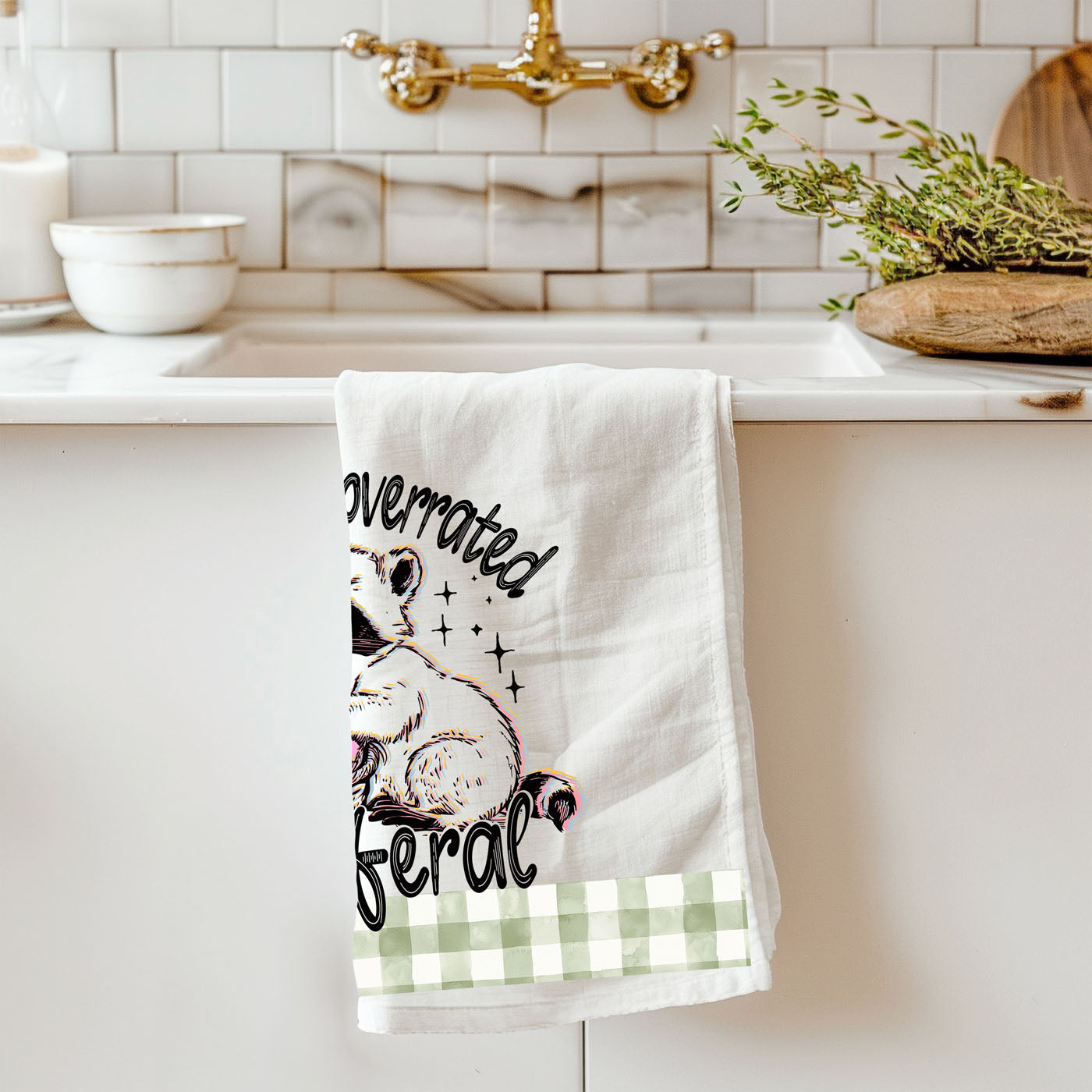 Bunnies are overrated stay feral kitchen towel raccoon Easter
Funny raccoon kitchen towel Easter eggs gingham farmhouse
Stay feral raccoon dish towel funny Easter spring humor
Raccoon Easter basket kitchen towel bunnies overrated funny