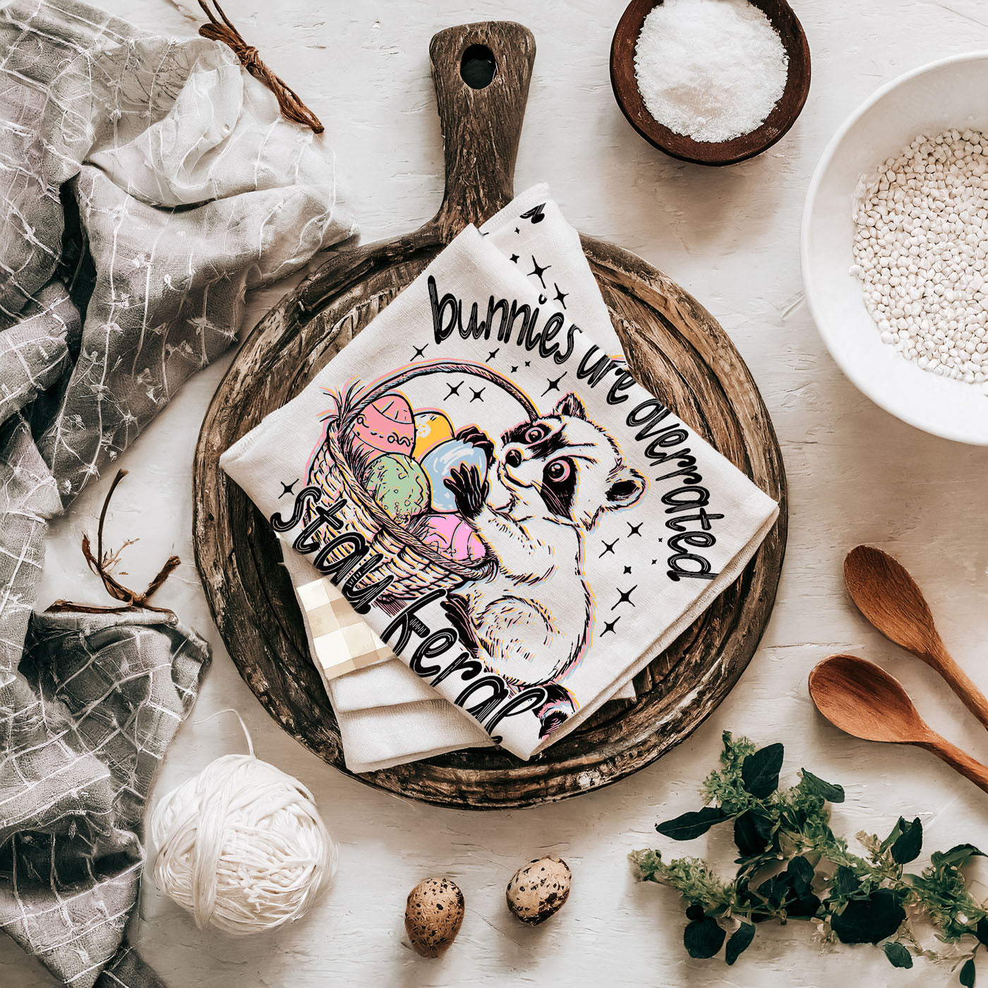 Farmhouse chic raccoon dish towel Easter humor spring
Country humor Easter kitchen towel raccoon eggs gingham
Rustic farmhouse raccoon towel funny Easter spring
Cottage farmhouse Easter dish towel raccoon humor
Modern rustic raccoon kitchen towel Easter gingham